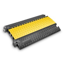 Černo-žlutý plastový kabelový most s transparentním víkem DEFENDER 3 LUX - 105 x 60,5 x 7,3