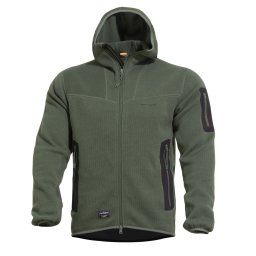 Mikina FLEECE s kapucí FALCON PRO POLARTEC® ZELENÁ vel. L