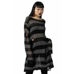 svetr unisex KILLSTAR - Abyss Knit - Black/Glitter - KSRA005940