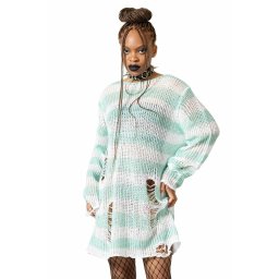 svetr unisex KILLSTAR - Peppermint Knit - Mint - KSRA006203