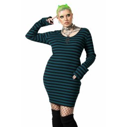 šaty dámské KILLSTAR - Striga - Green - KSRA006223