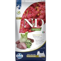 N&D Dog GF Quinoa Digestion Mini jehněčí fenykl 2,5 kg