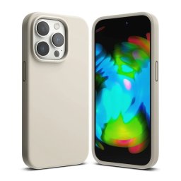 Pouzdro RINGKE SILICONE IPHONE 14 PRO MAX - Kamenně šedá