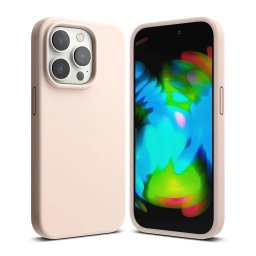 Pouzdro RINGKE SILICONE IPHONE 14 PRO MAX - Pískově růžová