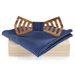 Gaira® Dřevěný motýlek s kapesníčkem 709215