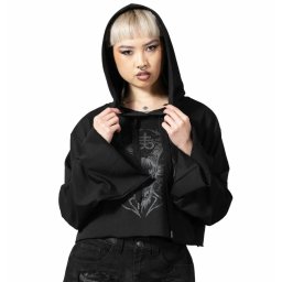 mikina dámská KILLSTAR - Lost It Cropped - Black - KSRA005274