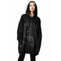 mikina unisex KILLSTAR - The Verge Fishnet - Black - KSRA005295