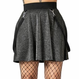 sukně dámská KILLSTAR - Studio 666 Skater Glitter - KSRA006537