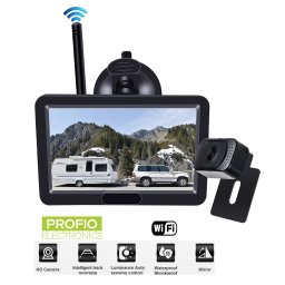 Bezdrátový kamerový set do auta - 5" monitor + mini zadní HD kamera (IP68)
