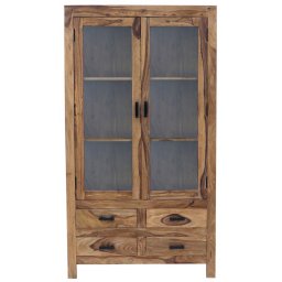 indickynabytek.cz - Vitrína Rami 100x180x45 z indického masivu palisandr / sheesham