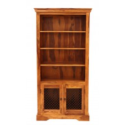 indickynabytek.cz - Knihovna Jali 100x200x45 z indického masivu palisandr / sheesham