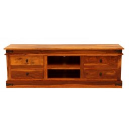 indickynabytek.cz - TV stolek 160x55x45 Jali z indického masivu palisandr / sheesham