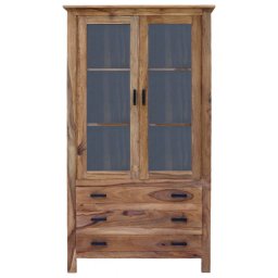 indickynabytek.cz - Vitrína 100x180x45 Rami z indického masivu palisandr / sheesham