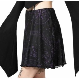 sukně dámská KILLSTAR - Trevea Mesh Mini - Black - KSRA006025