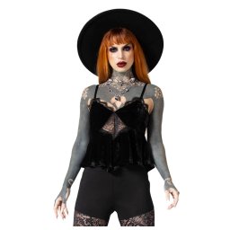 tílko dámské (top) KILLSTAR - Quartz Night Velvet - Black - KSRA006043