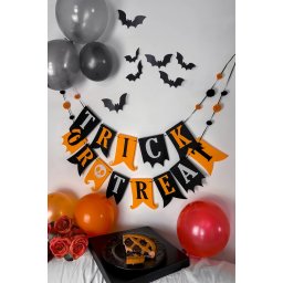 nástěnná dekorace (girlanda) KILLSTAR - Trick Or Treat - Black - KSRA006881