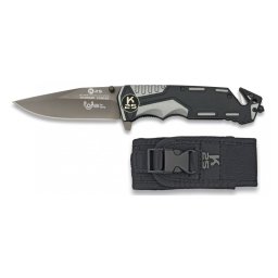 K25 nůž Tactical 19654-A zavírací ČERNO/ŠEDÝ