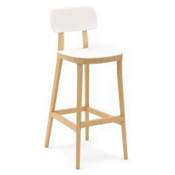 Výprodej Infiniti designové barové židle Porta Venezia 67 cm (bílá/ buk přírodní)