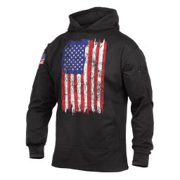 Mikina CONCEALED CARRY s kapucí US vlajka BAREVNÁ vel. 4XL