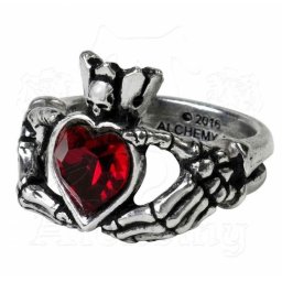 prsten ALCHEMY GOTHIC - Claddagh By Night - R210
