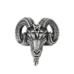 prsten ALCHEMY GOTHIC - Baphomet - Pewter - R239