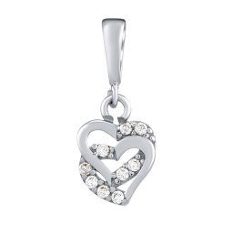 Přívěsek srdce Destini z bílého zlata s Brilliance Zirconia PRGPNP0026PGW