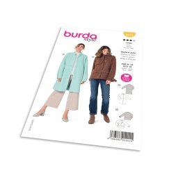 Střih Burda 5974 - Rovný kabát s jednořadým zapínáním