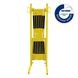 Černo-žlutá mobilní bariéra - 3,6 x 1,05 m