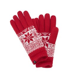 Rukavice SNOW pletené ČERVENÉ vel. L