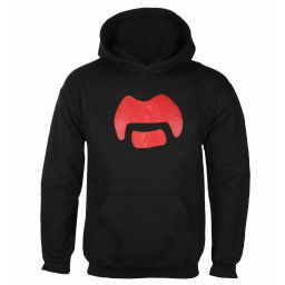 mikina pánská FRANK ZAPPA - MOUSTACHE - BLACK - PLASTIC HEAD - PH11651HSW