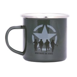 FOSCO hrnek BROTHERS IN ARMS smaltovaný 300 ml ZELENÝ