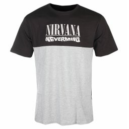 tričko pánské NIRVANA - NEVERMIND - GREY MARL/BLACK - AMPLIFIED - ZAV831K42