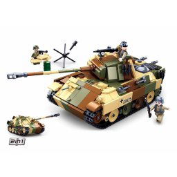 Sluban stavebnice STŘEDNÍ TANK PANZER V PANTHER 2v1