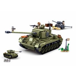 Sluban stavebnice STŘEDNÍ TANK M26 PERSHING 2v1