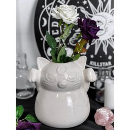 dekorace (váza) KILLSTAR - Ghost Kitty Vase - White - KSRA006908