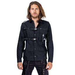 košile pánská CHEMICAL BLACK - OBERON - BLACK - POI1200