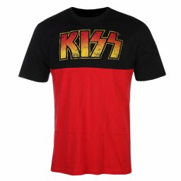 tričko pánské KISS - DEMON FACE - BLACK/RED - AMPLIFIED - ZAV831K40