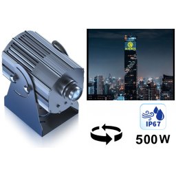 Gobo lampa reflektor - projekce loga na budovy | stěny - 500W LED světelná reklama do 200M