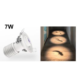 Zabudovaný mini logo projektor statický - LED Gobo 7W projekce loga do 3M