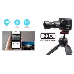 ​Spy mini kamera s 20x ZOOM přiblížení s FULL HD + Wifi (iOS / Android)