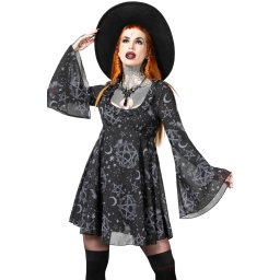 šaty dámské KILLSTAR - Astral Willow - Black - KSRA007100