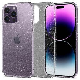 Pouzdro Spigen Liquid Crystal Glitter iPhone 14 Pro Max - Čiré