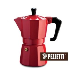 Moka konvice Pezzetti ItalExpress, červená, 3 šálky
