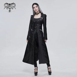 kabát dámský DEVIL FASHION - Daily darkness slightly bright mid-length - CT181