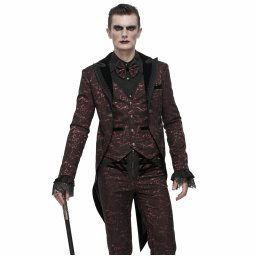 kabát pánský DEVIL FASHION - Dream Snatcher Gothic Patterned Swallowtail - CT19102