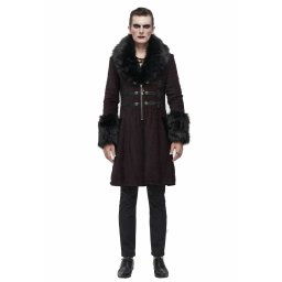 kabát pánský DEVIL FASHION - Master Of Death Gothic Fur - CT19002
