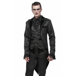kabát pánský DEVIL FASHION - Dream Snatcher Gothic Patterned Swallowtail - CT19101