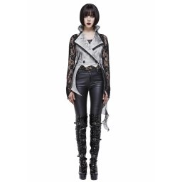 vesta dámská DEVIL FASHION - 'I think I am Paranoid Punk Layered Hemline - WT033