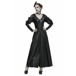 šaty dámské DEVIL FASHION - Voodoo Gothic Faux Leather - CT153