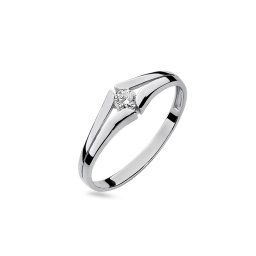 Diamantový prsten z bílého zlata 0.100 ct idylu BSBR028A